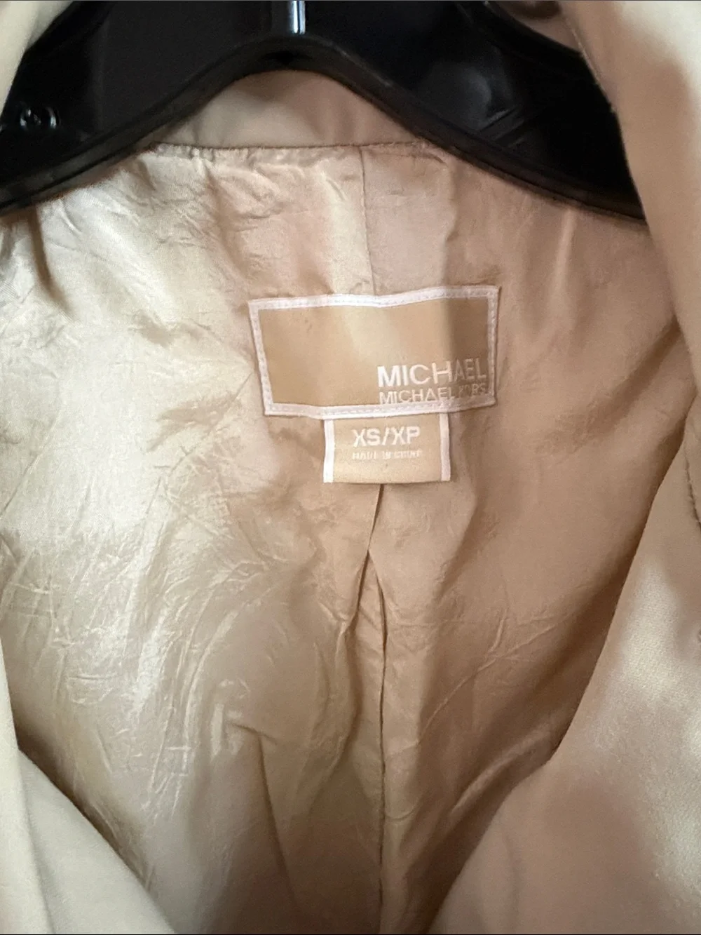 Light Beige Double-Breasted Women’s Trench Coat